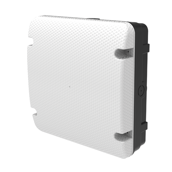 Pebley Utility Square Bulkhead 12W 3CCT Microwave - White